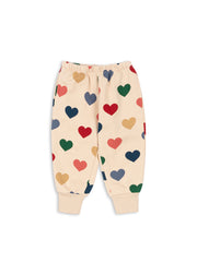 Konges Sløjd A/S Pantalon - Jersey bon coeur coloré