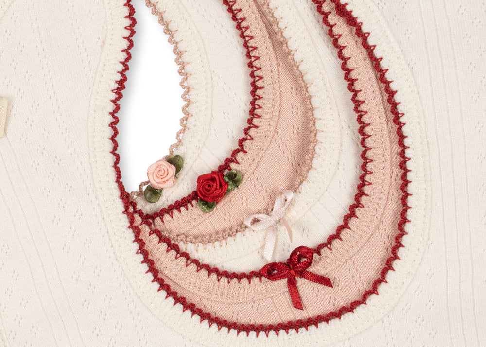 Konges Sløjd A/S Bandana bavoirs rose/white mix