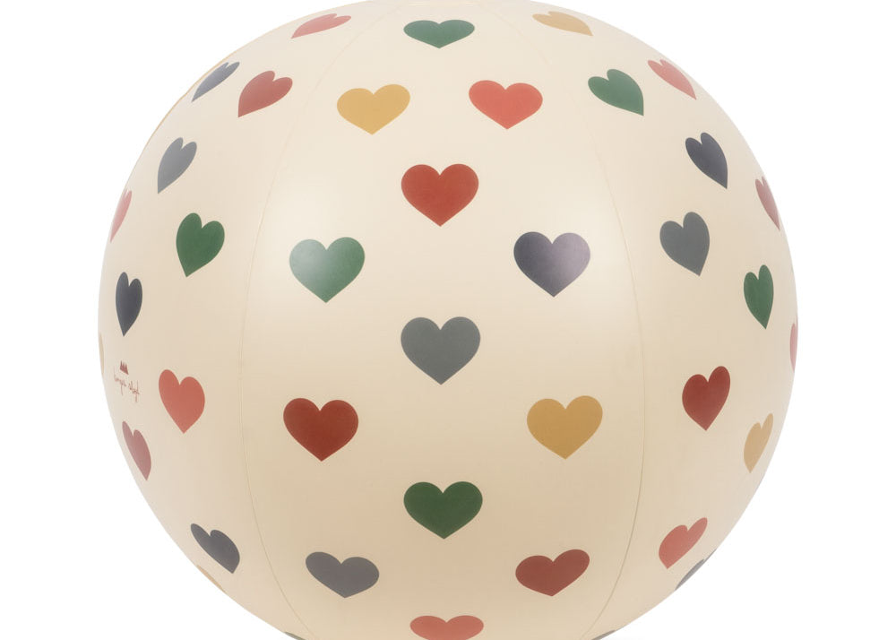 Konges Sløjd A/S ballon de plage bon coeur coloré