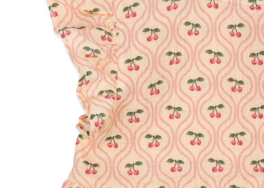 Konges Sløjd A/S Chemisiers à manches courtes - Tissé cherry pink motif