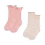 Konges Sløjd A/S Chaussettes rose/off white