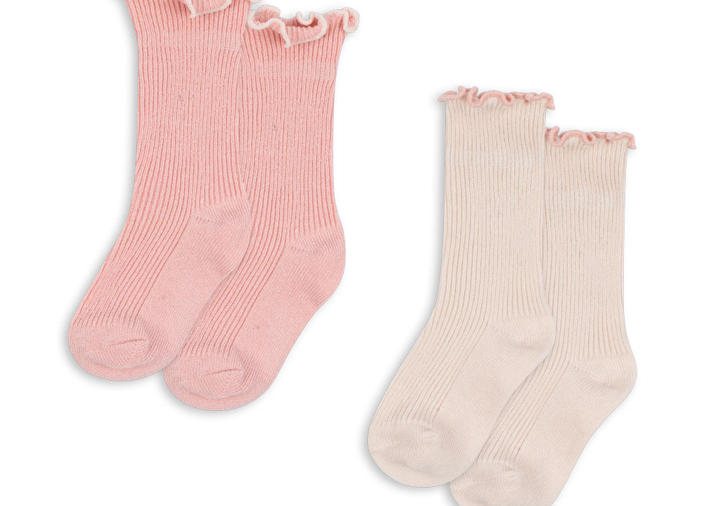 Konges Sløjd A/S Chaussettes rose/off white