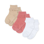 Konges Sløjd A/S Chaussettes sand/optic white/raspberry