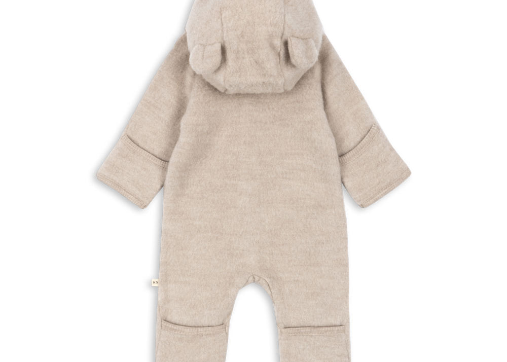 Konges Sløjd A/S Grenouillères avec capuche oatmeal melange