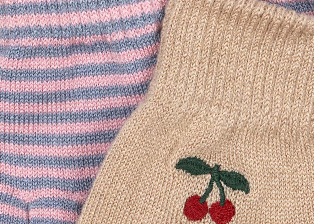 Konges Sløjd A/S Gants cherry/stripe