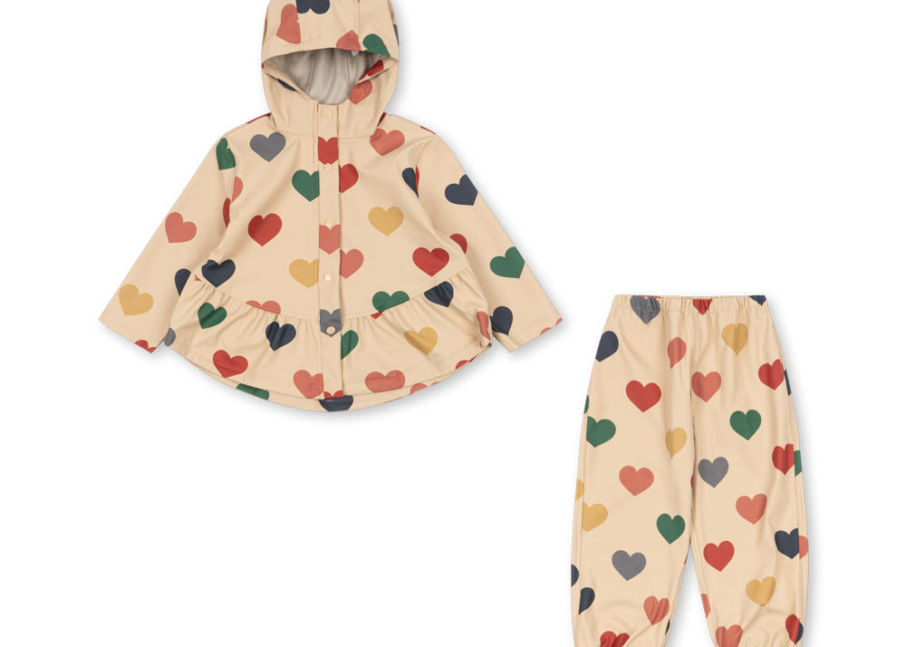 Konges Sløjd A/S Vêtements de pluie bon coeur coloré