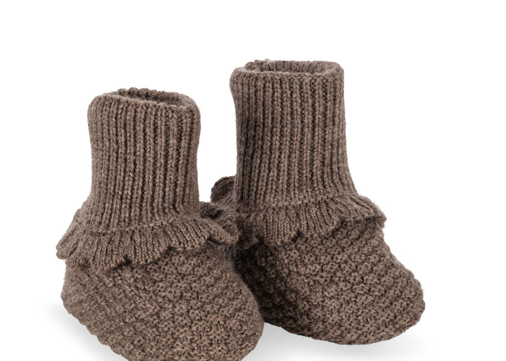 Konges Sløjd A/S Bottines pour Bébé bunny brown melange