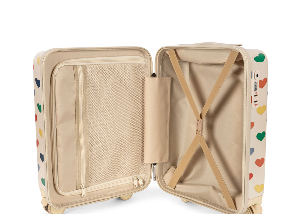Konges Sløjd A/S Valise de voyage bon coeur coloré