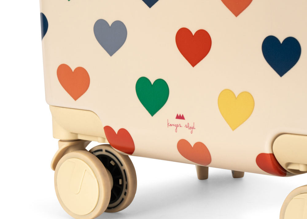 Konges Sløjd A/S Valise de voyage bon coeur coloré