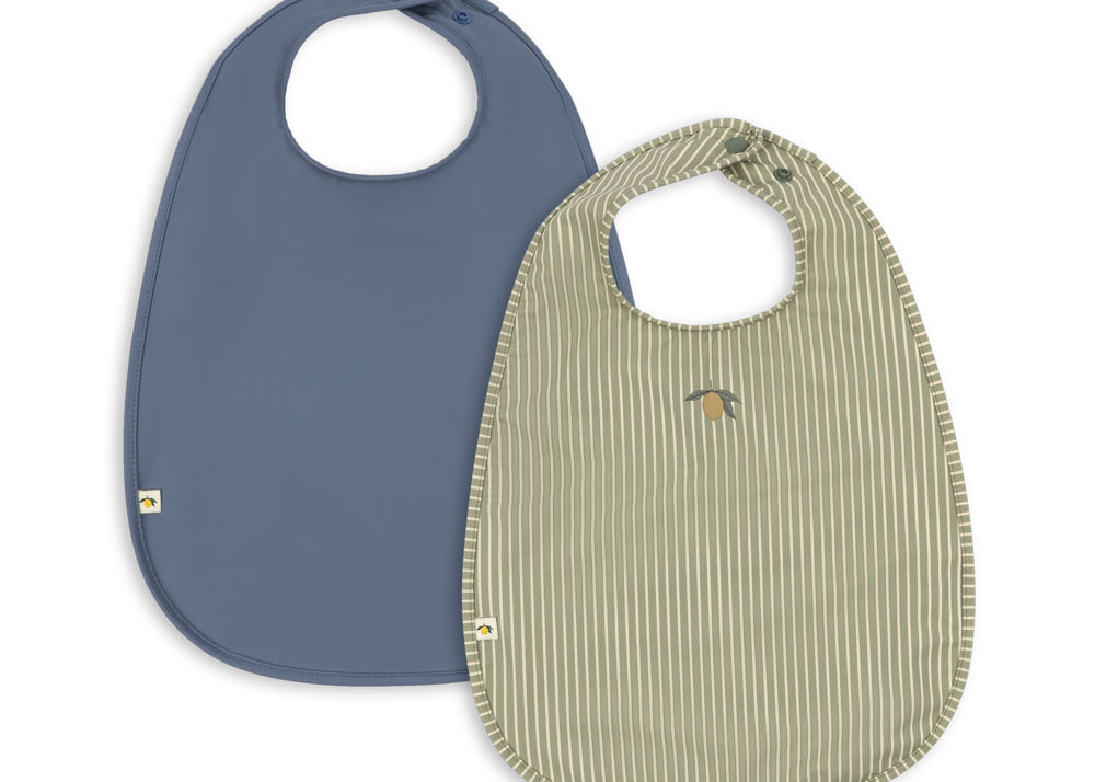 Konges Sløjd A/S bavoirs tea stripe/flint stone