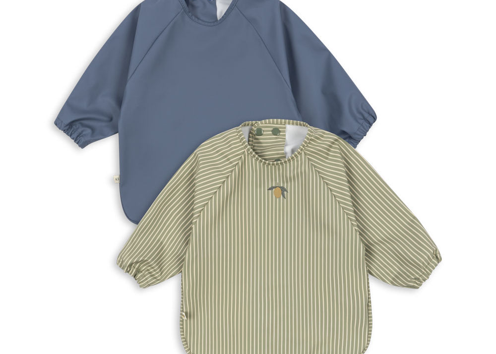 Konges Sløjd A/S bavoirs tea stripe/flint stone