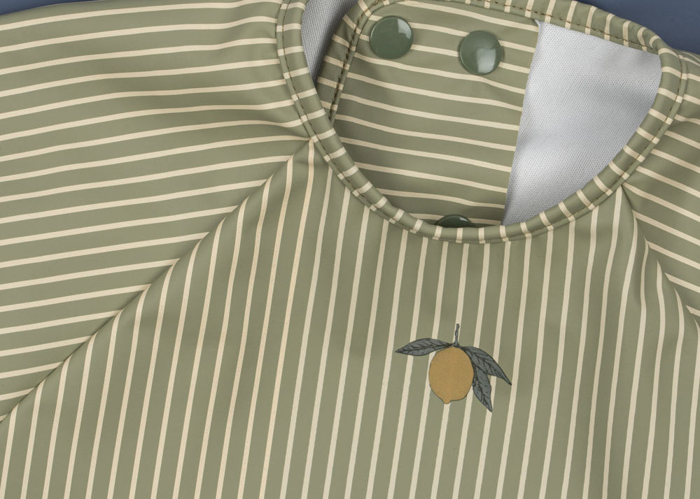 Konges Sløjd A/S bavoirs tea stripe/flint stone