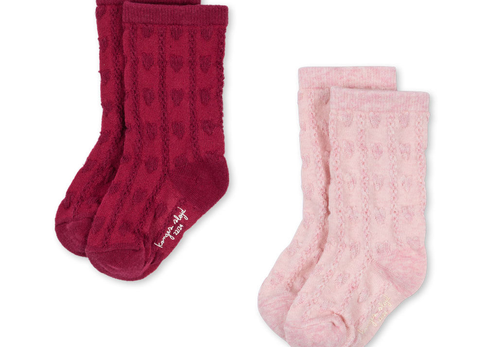 Konges Sløjd A/S Chaussettes heart mix