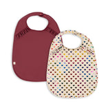 Konges Sløjd A/S bavoirs coeur glitter/sangria