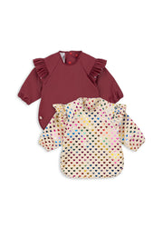 Konges Sløjd A/S bavoirs coeur glitter/sangria