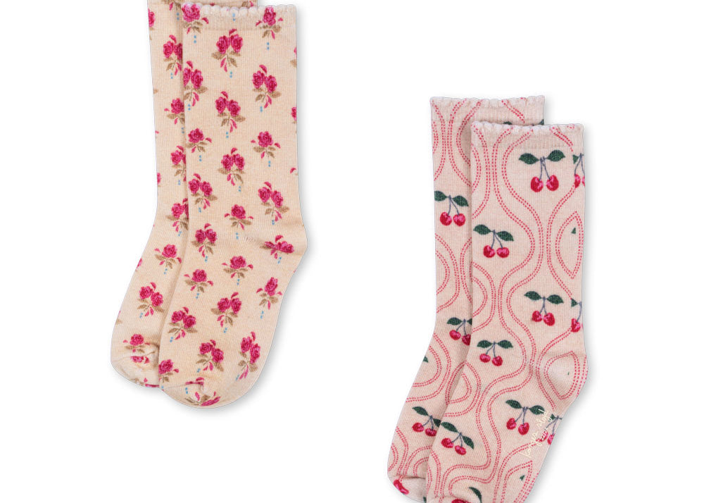 Konges Sløjd A/S Chaussettes cherry mix