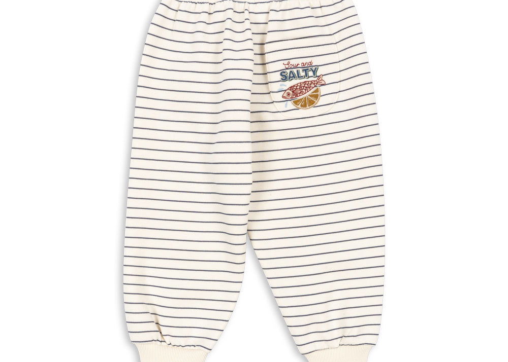 Konges Sløjd A/S Pantalon - Jersey captains blue/antique white