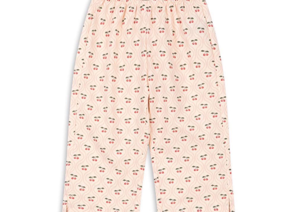 Konges Sløjd A/S Pantalon - Tissé cherry pink motif