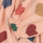 Konges Sløjd A/S Grenouillères et Jumpsuits - Tissé coeur rose coloré