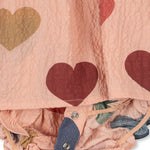 Konges Sløjd A/S Grenouillères et Jumpsuits - Tissé coeur rose coloré