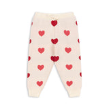 Konges Sløjd A/S Pantalons - Tricot coeur coloré duo pink
