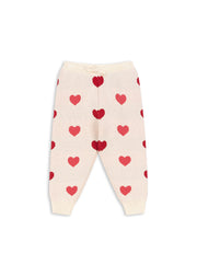 Konges Sløjd A/S Pantalons - Tricot coeur coloré duo pink
