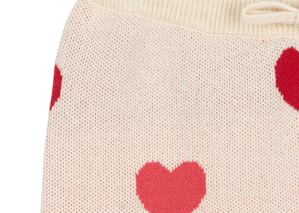Konges Sløjd A/S Pantalons - Tricot coeur coloré duo pink