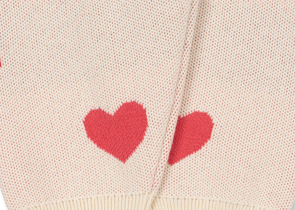 Konges Sløjd A/S Pantalons - Tricot coeur coloré duo pink