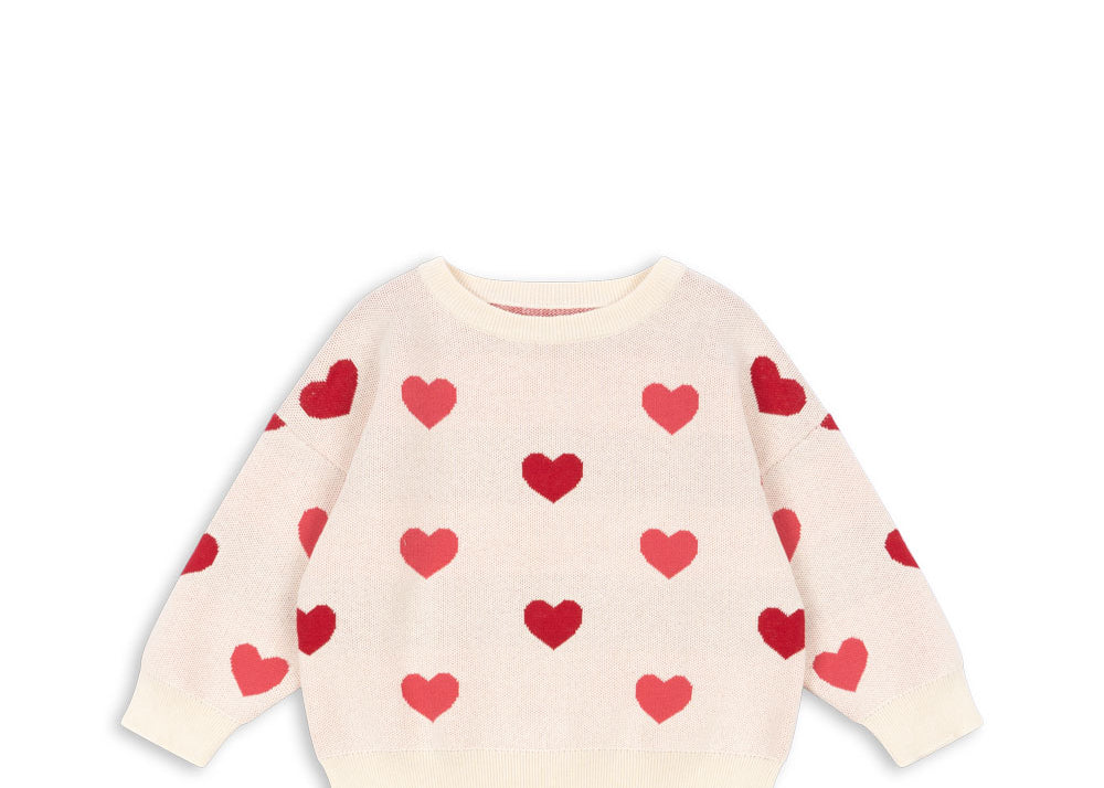 Konges Sløjd A/S Chemisiers - Tricot coeur coloré duo pink