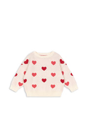 Konges Sløjd A/S Chemisiers - Tricot coeur coloré duo pink