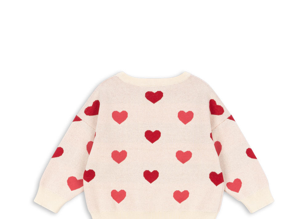 Konges Sløjd A/S Chemisiers - Tricot coeur coloré duo pink