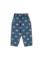 Konges Sløjd A/S Pantalon - Tissé bon coeur coloré