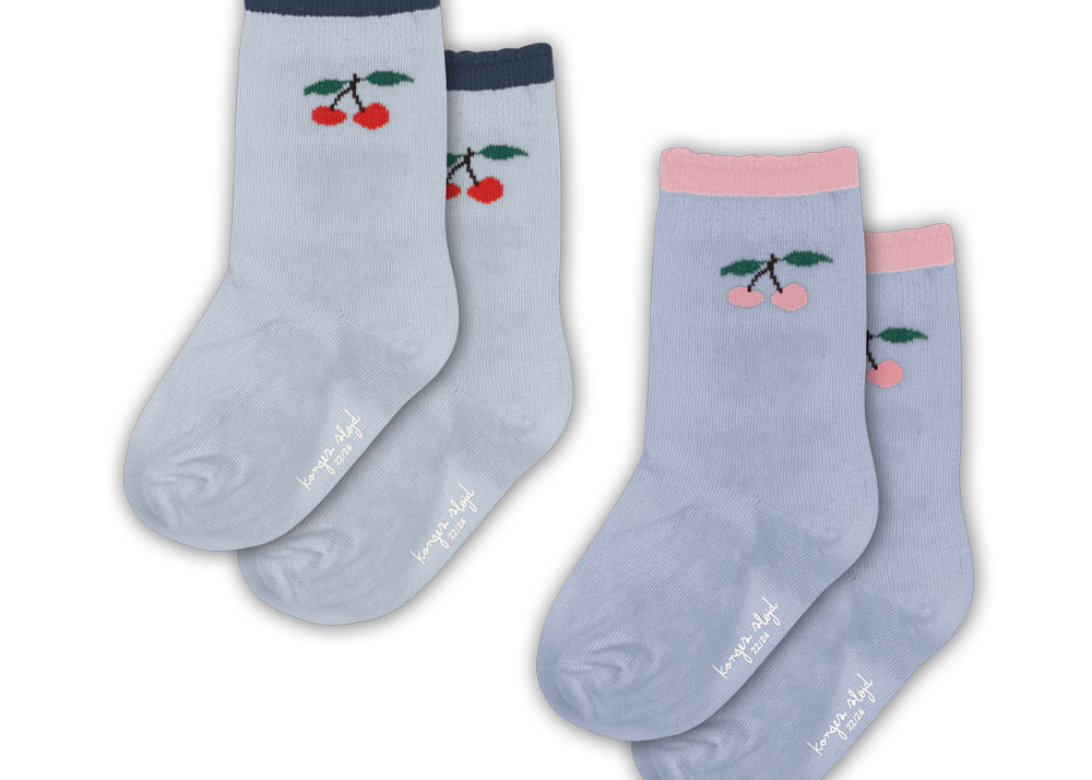 Konges Sløjd A/S Chaussettes blue fog/purple impression