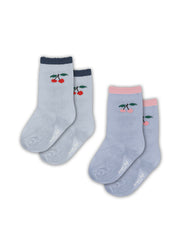 Konges Sløjd A/S Chaussettes blue fog/purple impression