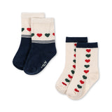 Konges Sløjd A/S Chaussettes heart mix