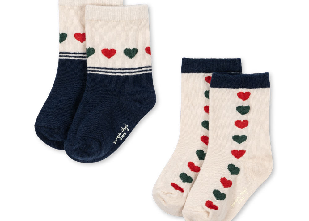Konges Sløjd A/S Chaussettes heart mix