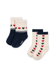 Konges Sløjd A/S Chaussettes heart mix