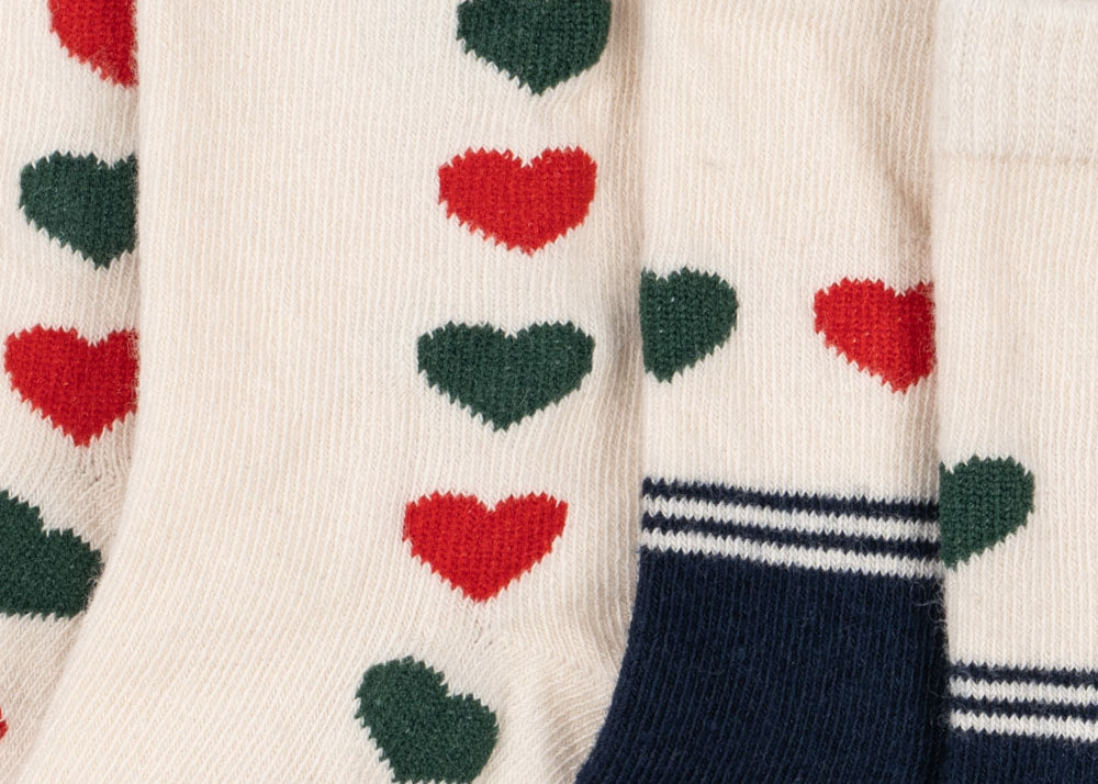 Konges Sløjd A/S Chaussettes heart mix