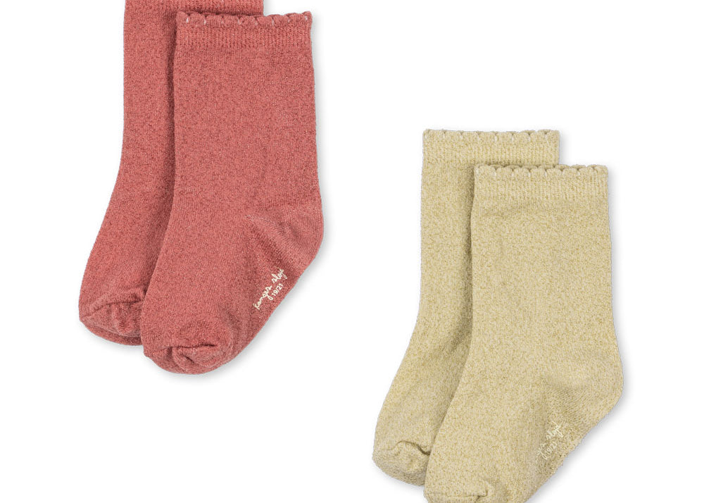 Konges Sløjd A/S Chaussettes eggnog/rosette