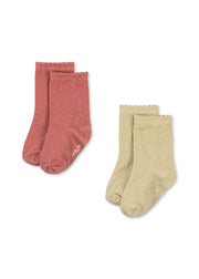 Konges Sløjd A/S Chaussettes eggnog/rosette