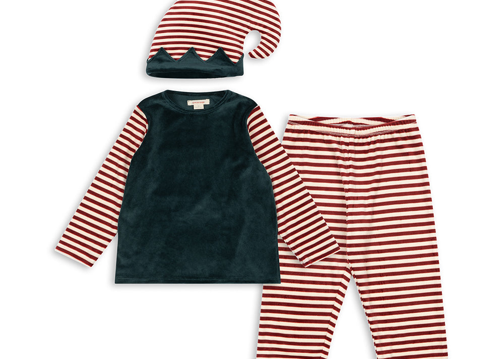 Konges Sløjd A/S Costumes greener pastures/red dahlia stripe