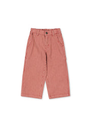 Konges Sløjd A/S Pantalon - Tissé milk rouge stripe