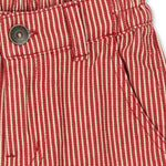 Konges Sløjd A/S Pantalon - Tissé milk rouge stripe