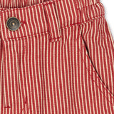 Konges Sløjd A/S Pantalon - Tissé milk rouge stripe