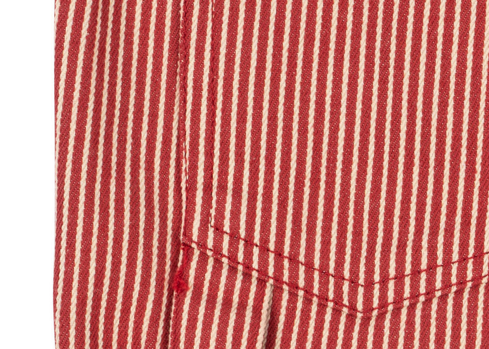 Konges Sløjd A/S Pantalon - Tissé milk rouge stripe
