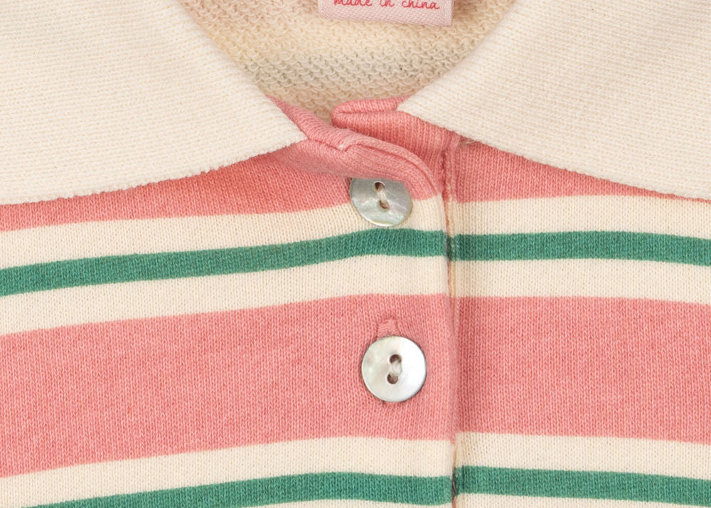 Konges Sløjd A/S Grenouillères et Jumpsuits - Jersey blush bound stripe