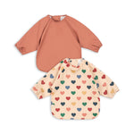 Konges Sløjd A/S bavoirs coeur colore frappe/canyon rose