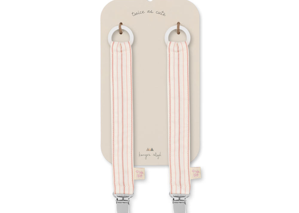 Konges Sløjd A/S Tétine stripie petite rose