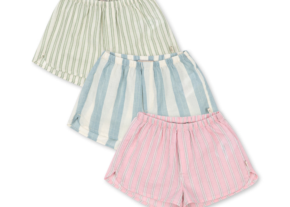Konges Sløjd A/S WOVEN SHORTS & BLOOMERS basil/orchid/bleu stripe