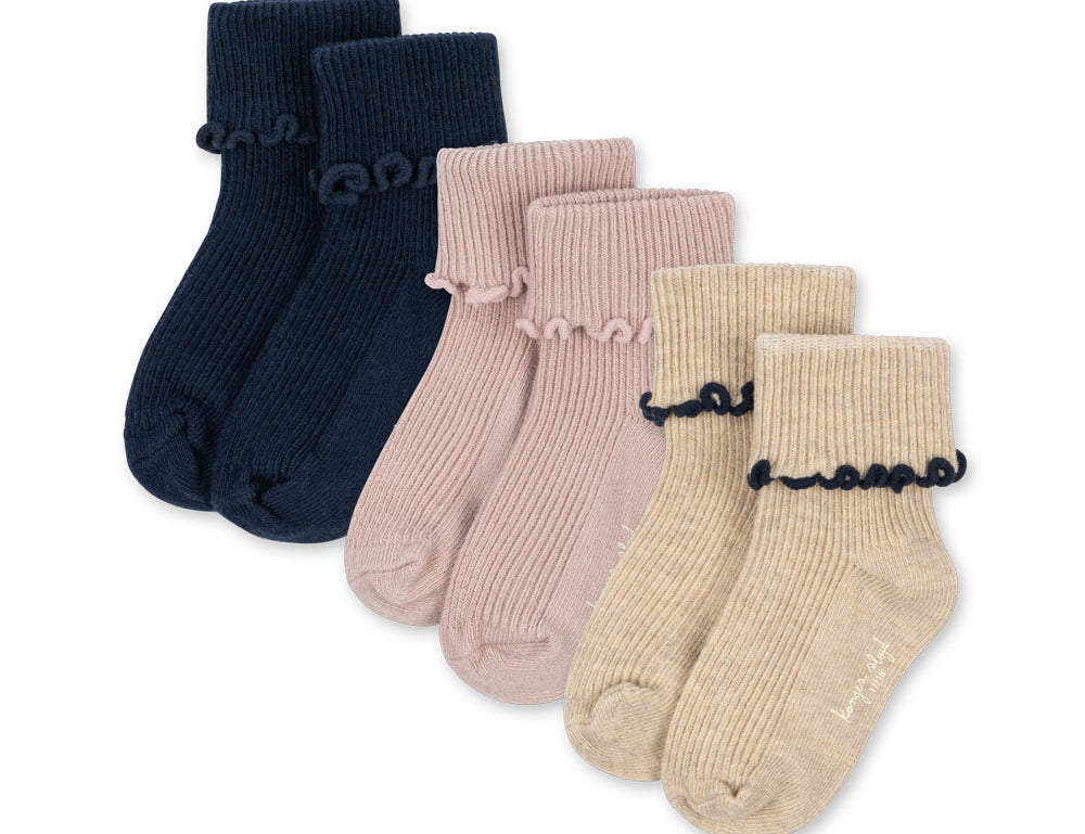 Konges Sløjd A/S SOCKS navy/cream/blush